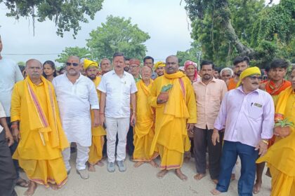 gaaje-baje ke saath jalbhari, bankerwa mein murti se hua shankar bhagwan mandir ki pran pratishtha ki bhavyata ka anokha ashtyam