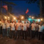 ichagarh mein shiksha vyavastha ko lekar bhajpa ka mashaal juloos