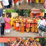 shravan ke pratham somwar par shri shri sheetla mata mandir, tuiladungari mein shraddha evam bhakti ke saath sampann hua bhavya rudrabhishek evam kalash yatra